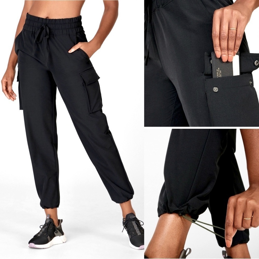 New Black Fabletics Felix Cargo Pants - Size Small - New